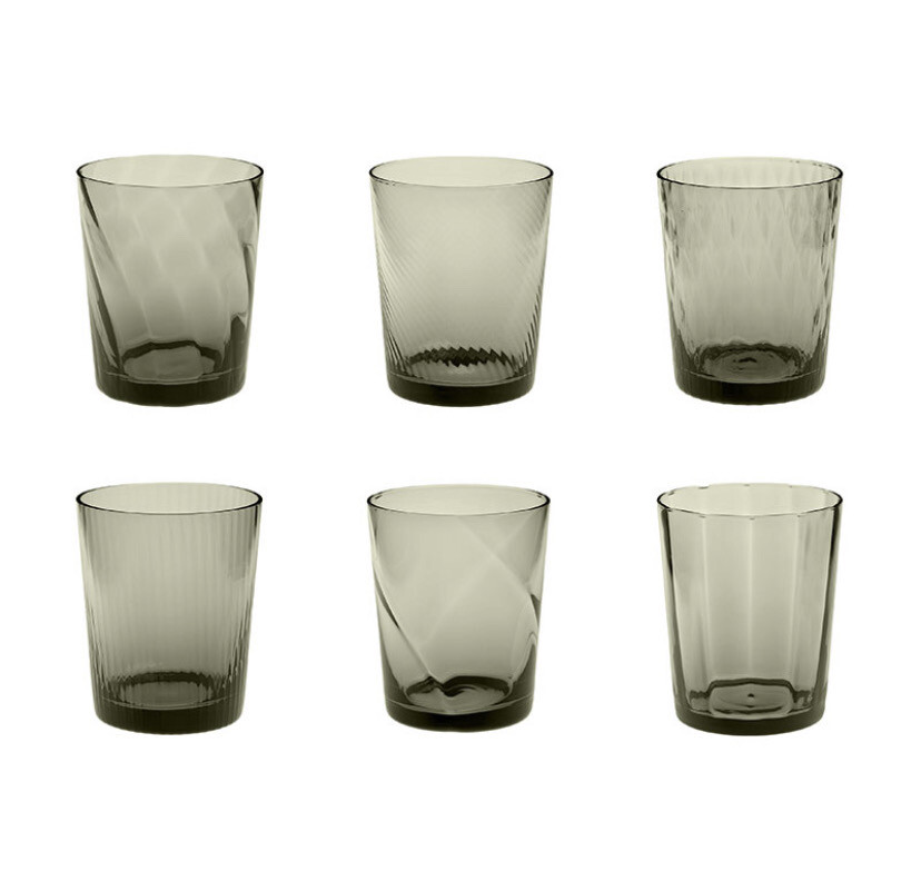 Set 6 bicchieri acqua Tribeca - Grigio