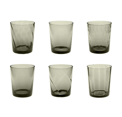 Set 6 bicchieri acqua Tribeca - Grigio