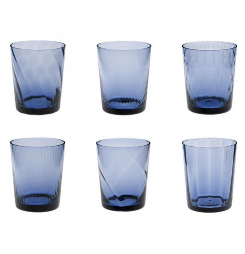 Set 6 bicchieri acqua Tribeca - Blu