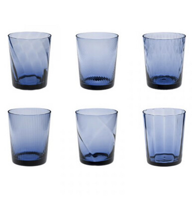 Set 6 bicchieri acqua Tribeca - Blu
