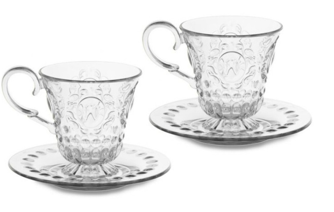 Set 2 tazzine con piattino - Baroque &amp; Rock Baci Milano