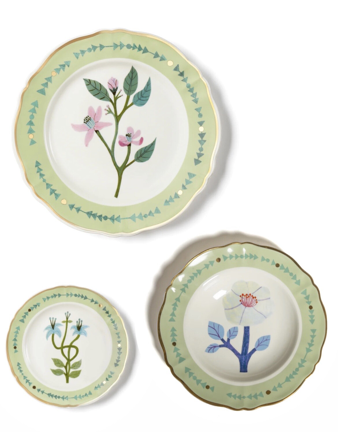 Set 3 piatti posto tavola - La Tavola Scomposta Botanica Bitossi