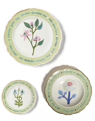 Set 3 piatti posto tavola - La Tavola Scomposta Botanica Bitossi