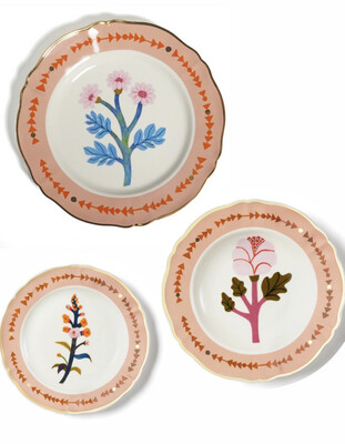 Set 3 piatti posto tavola - La Tavola Scomposta Botanica Bitossi