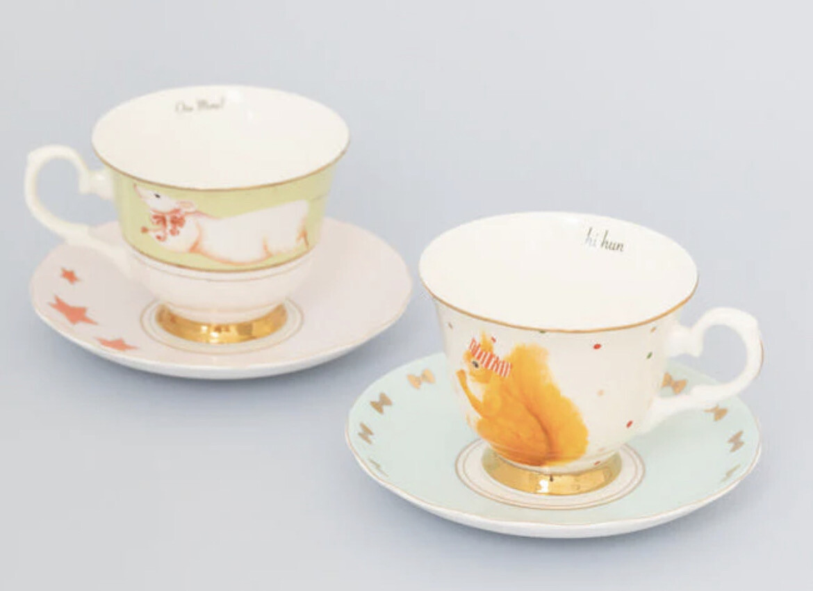 Set 2 taZze te con piattino - XMAS Yvonne Ellen