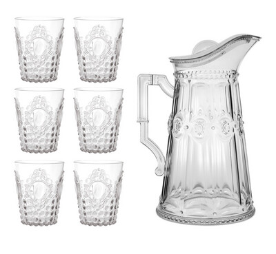 Confezione regalo - set 6 bicchieri + brocca Baroque &amp; Rock Baci Milano