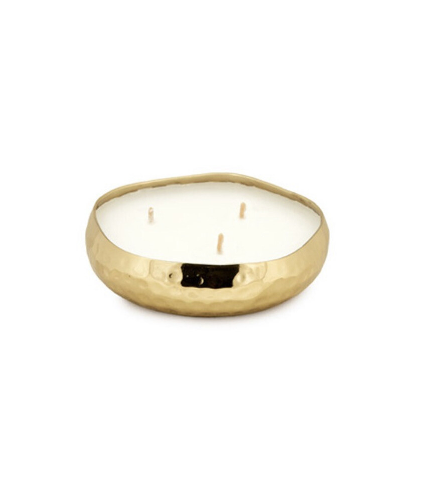 Coppa in metallo oro con cera - Candles Gaia cm13