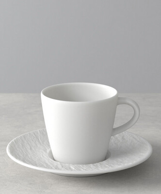 Set 6 Tazza caffe americano / té con piattino - Manufacture Rock blanc Villeroy &amp; Boch