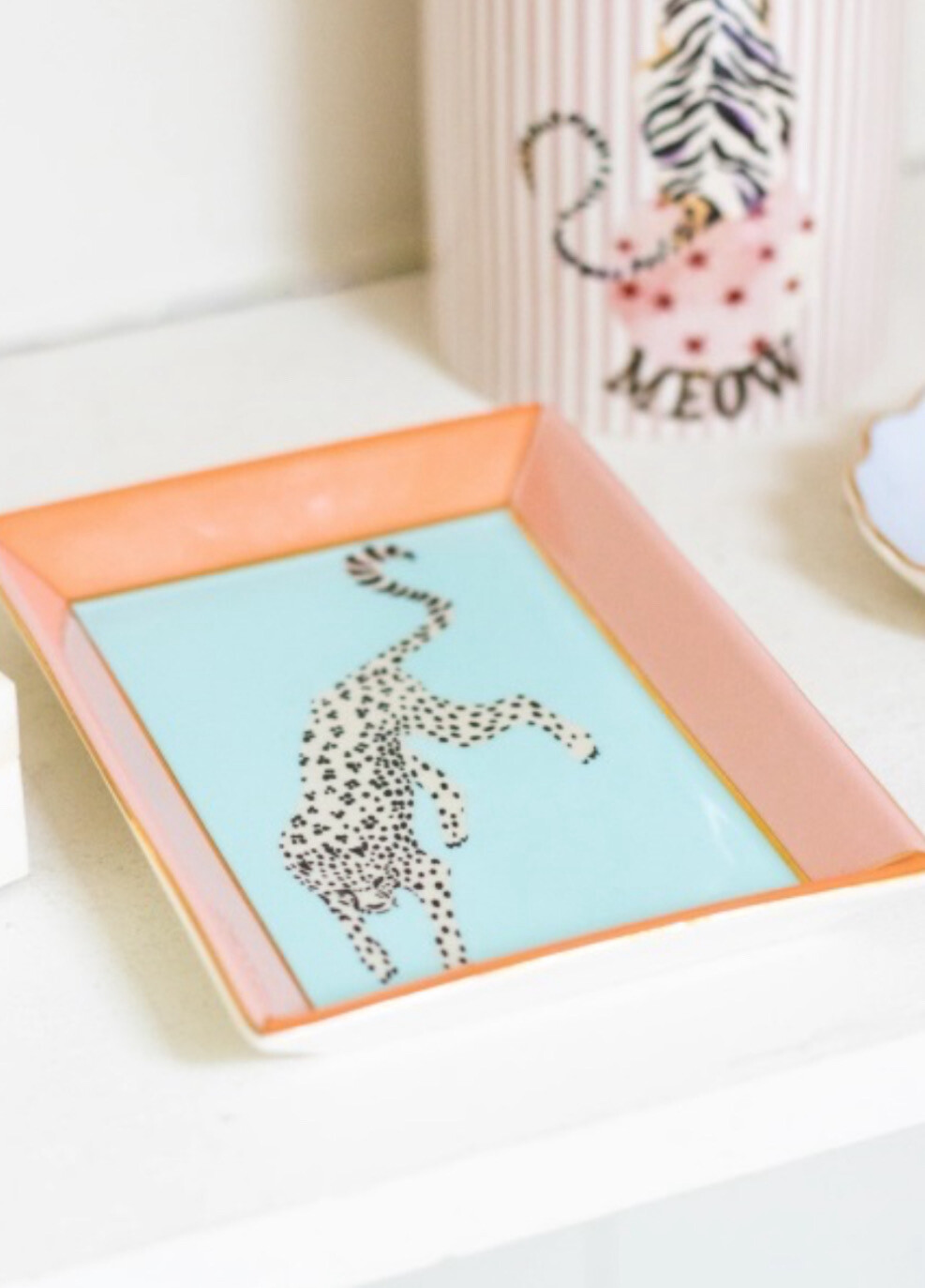 Vassoio rettangolare 17,5x12 cm - Cheetah Yvonne Ellen