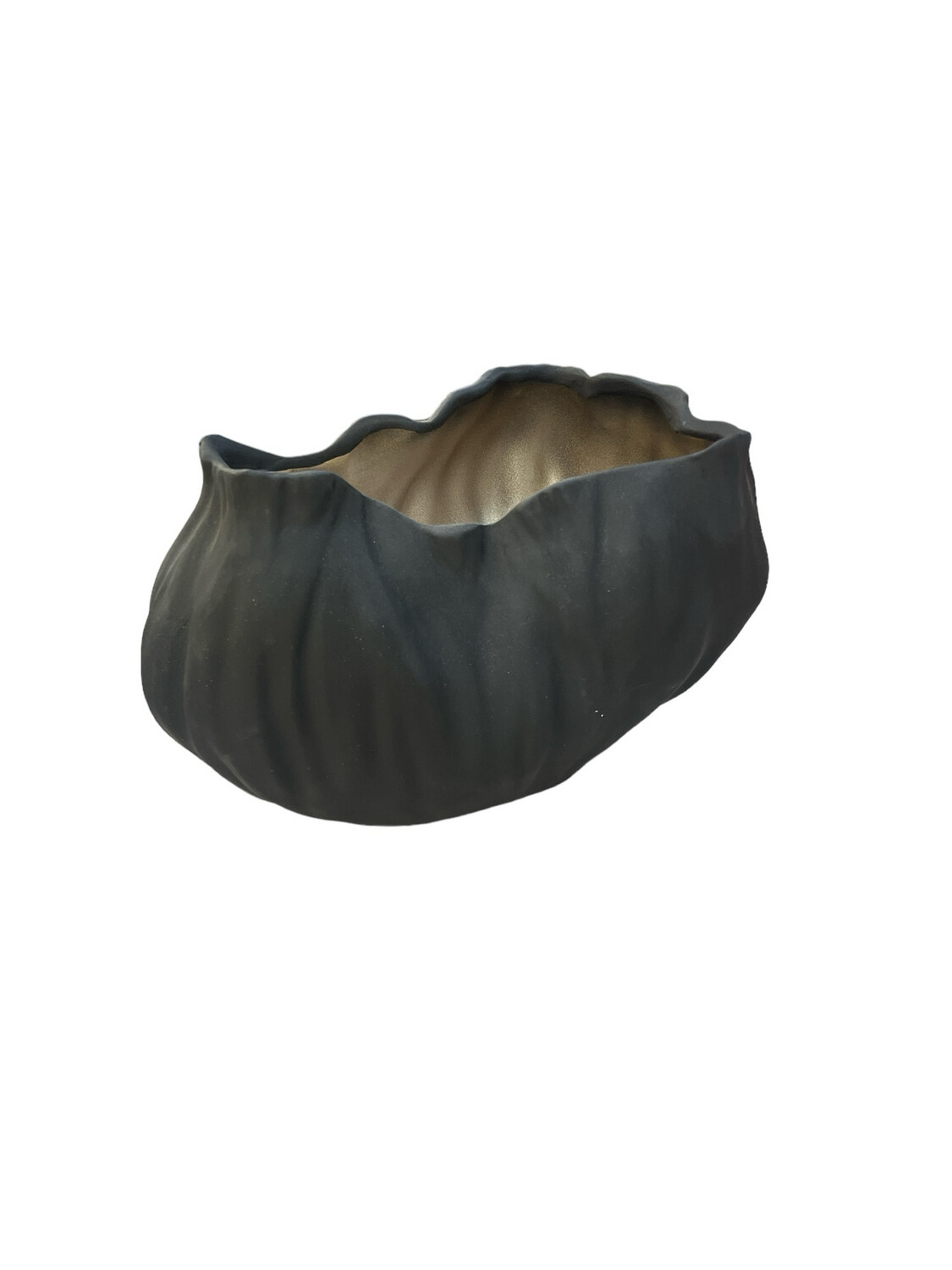 Vaso ceramica nero oro - Kosmo
