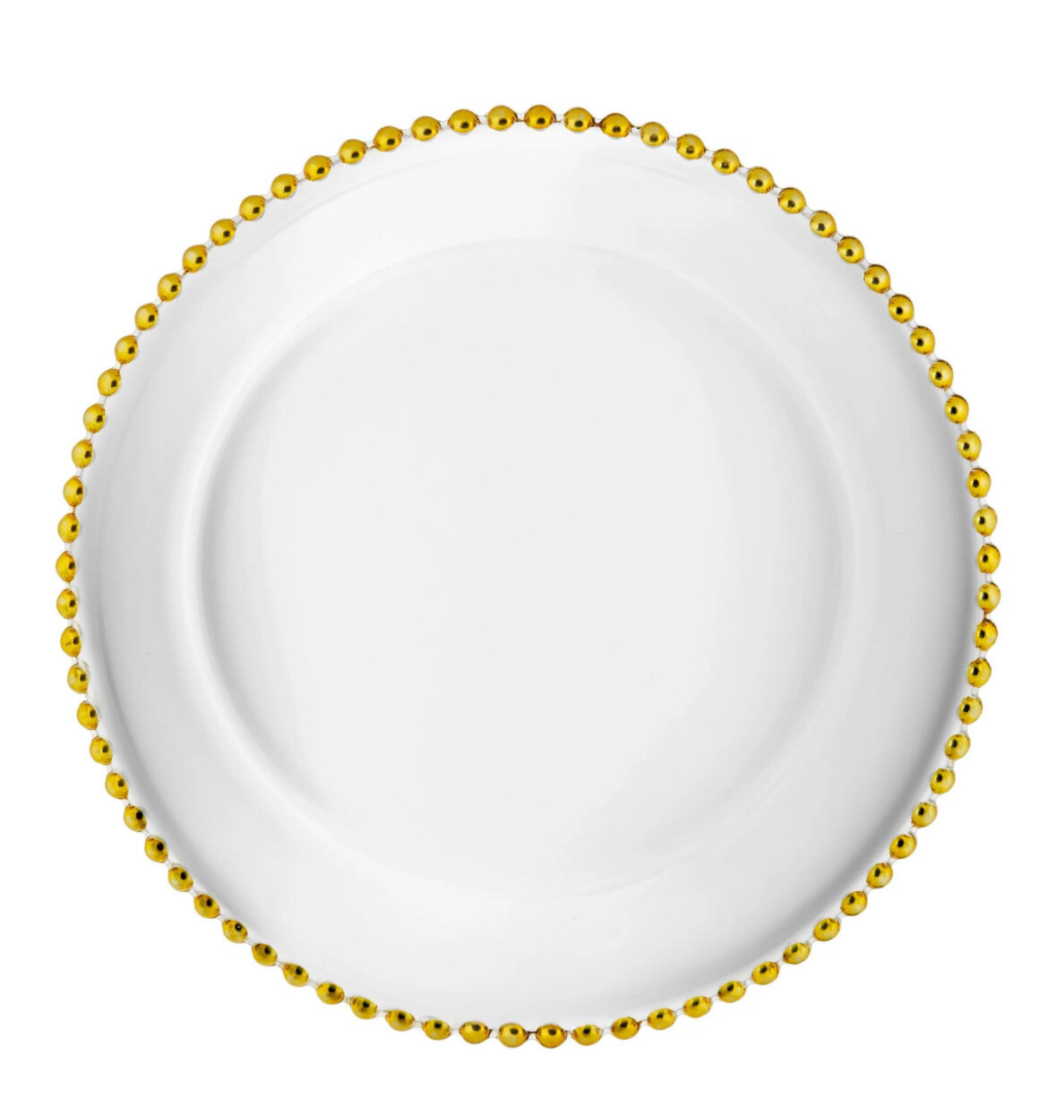 Set 6 sottopiatto vetro cm.32 - Clear pearl oro Fade