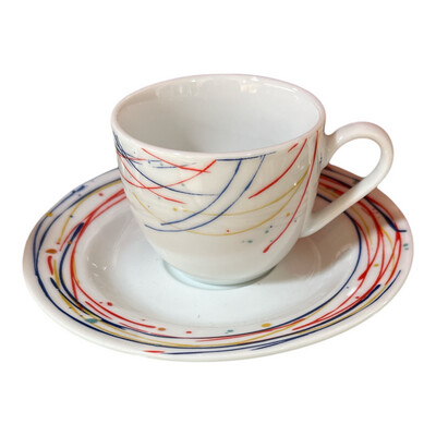 Set 12 tazze caffe con piattino - Carnival Galbiati