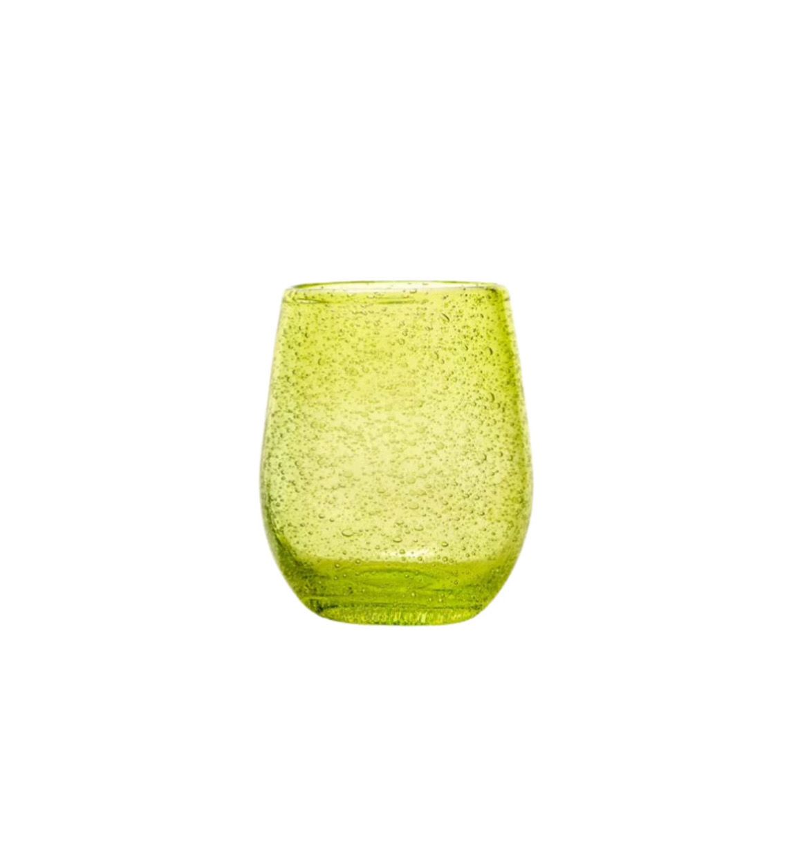 Set 6 bicchieri acqua - Bubble Verde Fade