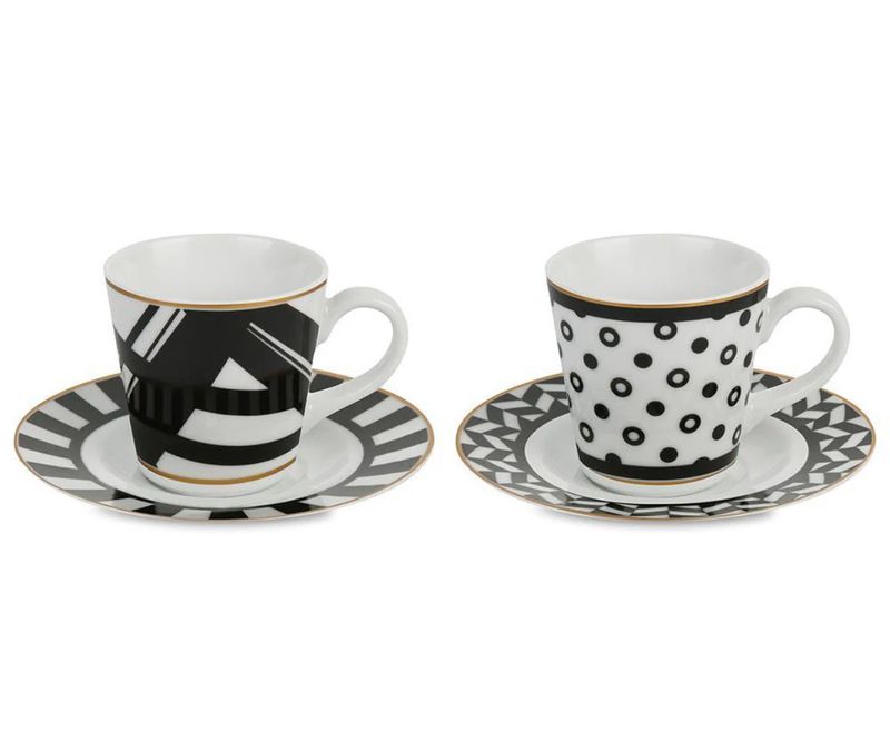 Set 2 tazzine caffe con piattino - Optical Baci Milano
