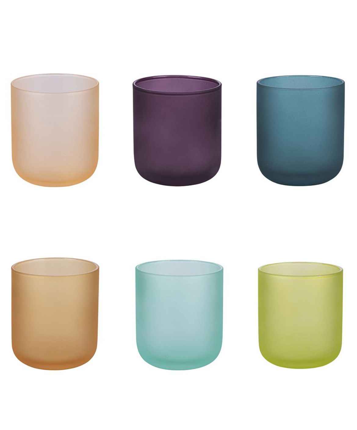 Set 6 bicchieri vetro frosted - Color shock