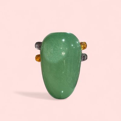 Vaso verde con dettagli Ambra e Lilla cm.27,5 - Full of joy Galbiati Vaso verde con dettagli Ambra e Lilla cm.27,5 - Full of joy Galbiati