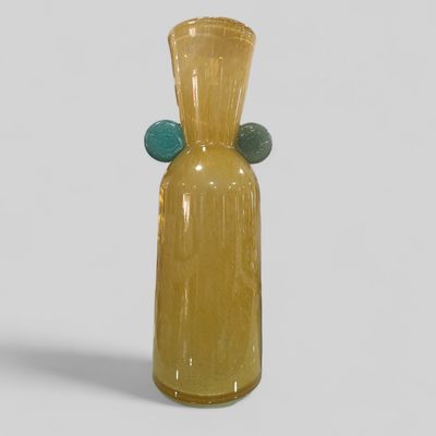 Vaso Ambra con dettagli verde e turchese cm.39 - Full of joy Galbiati