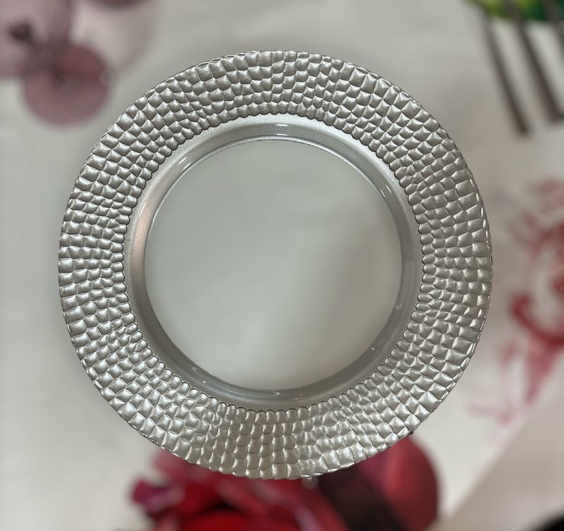 Set 6 sottopiatti Metallic Corda in vetro - Onlylux