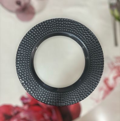 Set 6 sottopiatti in vetro Metallic grigio - Onlylux