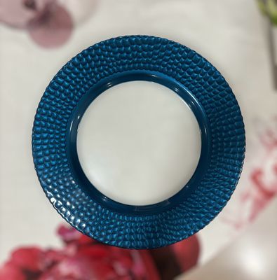 Set 6 sottopiatti in vetro Metallic Blu - Onlylux