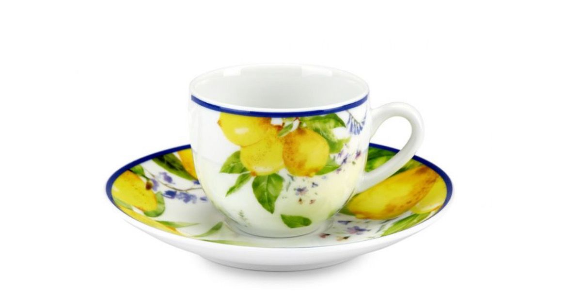 Set 6 tazze caffe con piattino - Soraya Fade