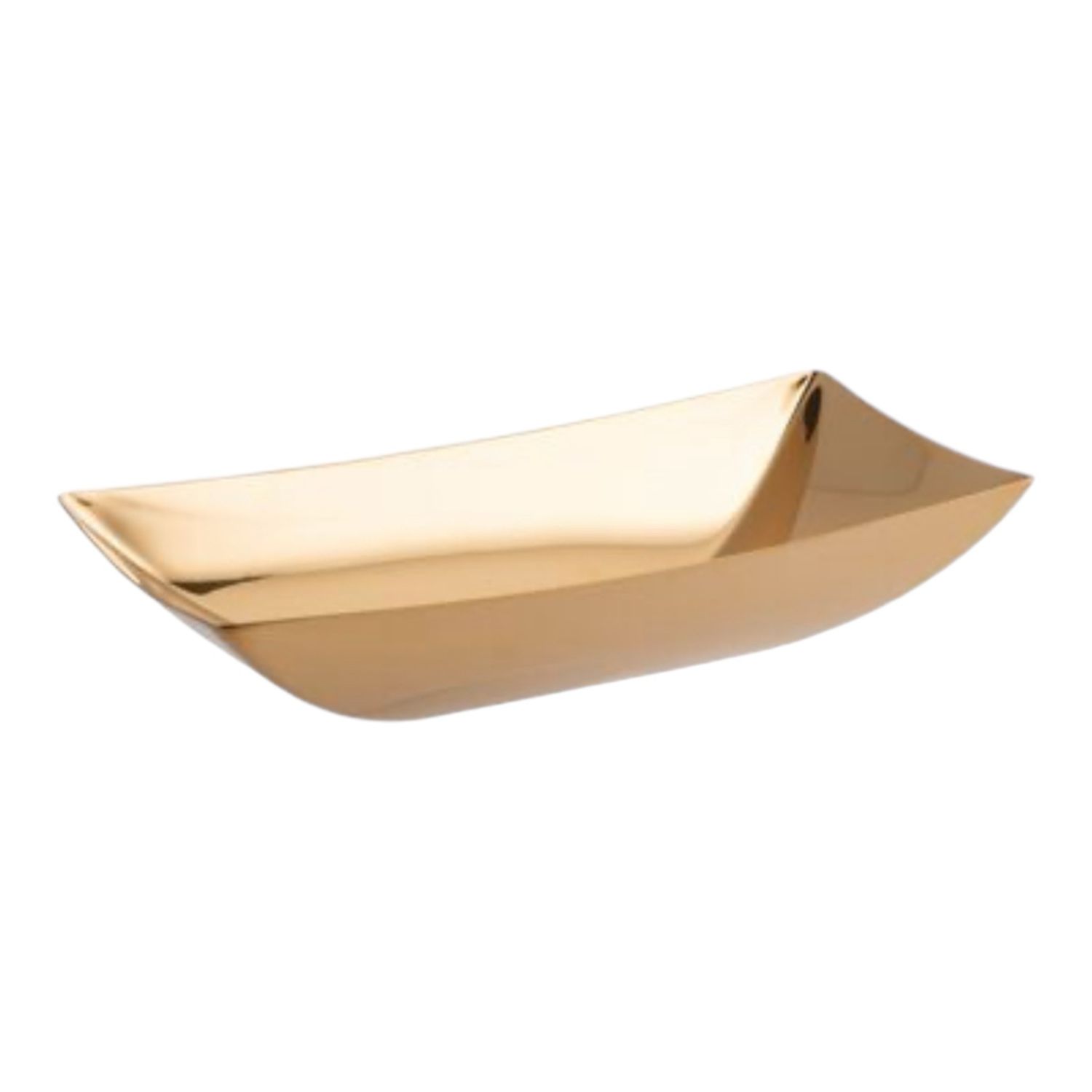 Cestino pane rettangolare cm.24x12 - Linea Q PVD gold