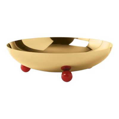 Ciotola con piedi in resina corallo - Penelope Sambonet Cm.26 PVD Gold