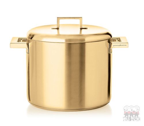 Pentola alta cm.20 con coperchio - Luxury Gold Stile By Pininfarina