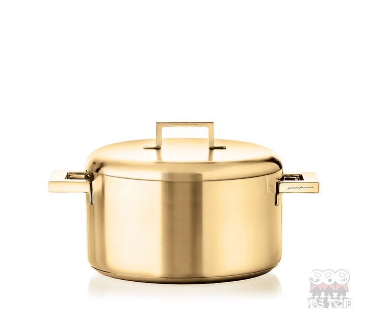 Casseruola con coperchio + misure - Luxury Gold Stile by Pininfarina