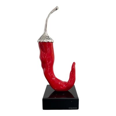 Peperoncino h.28cm Rosso e argento - Sequenze