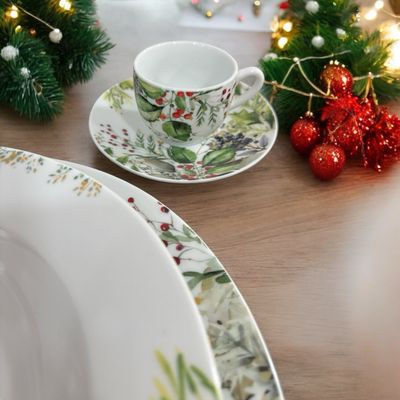 Set 6 tazze caffe con piattino - Winter Garden Galbiati