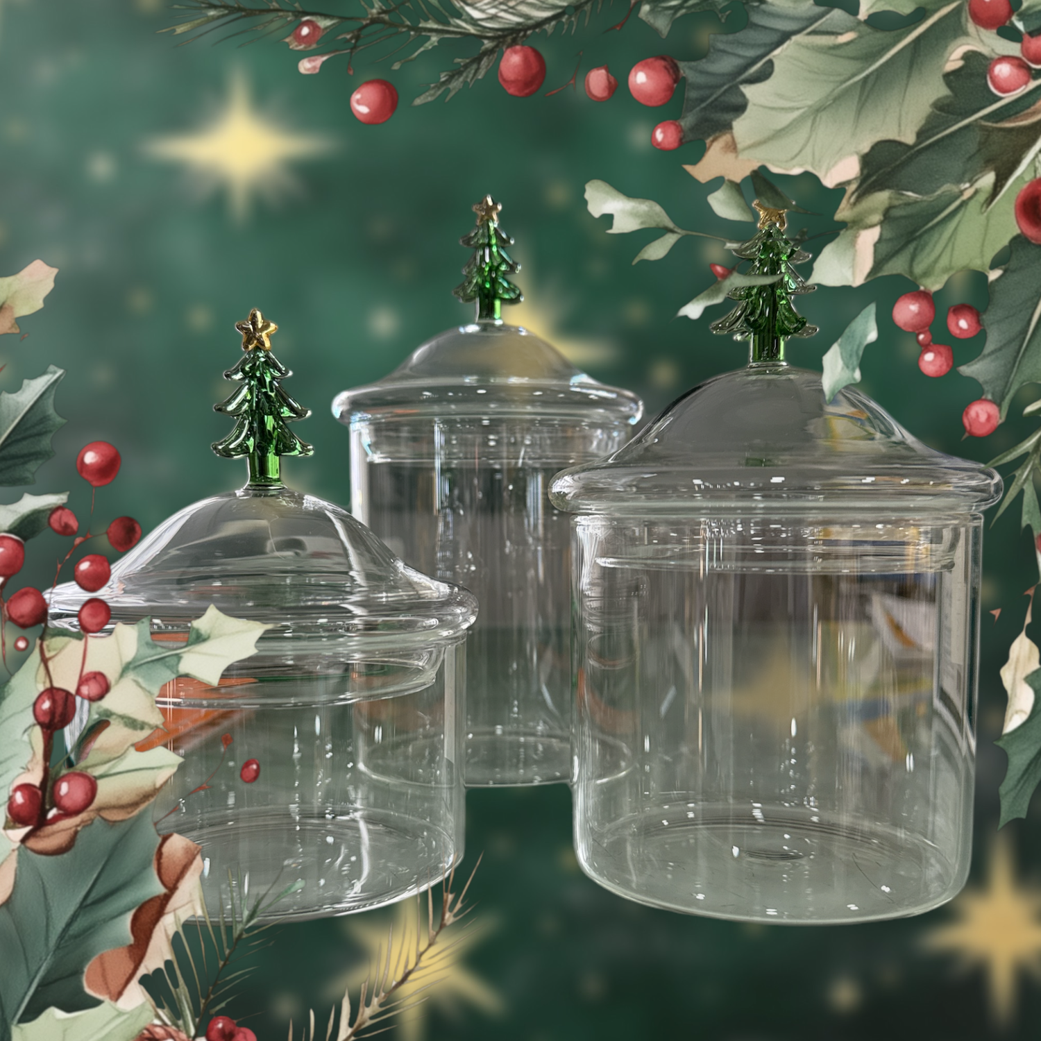 Contenitore Abete con coperchio - 3 misure