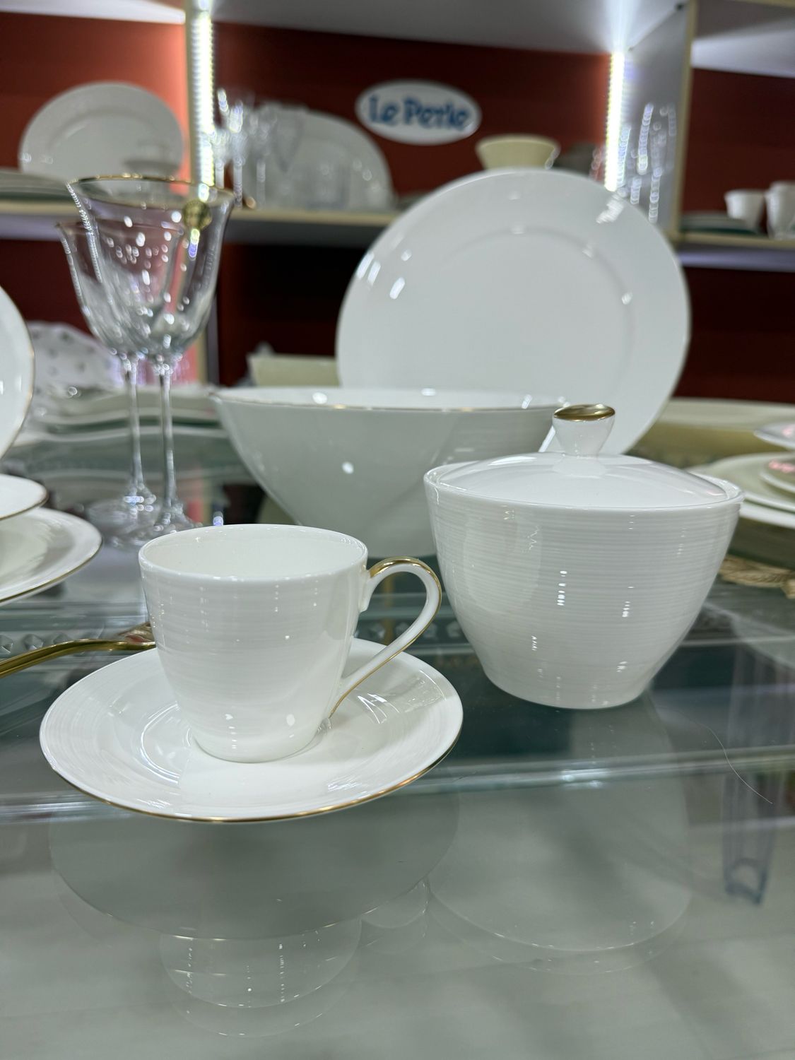 Servizio caffè 13 pezzi - Esprit filo oro Narumi