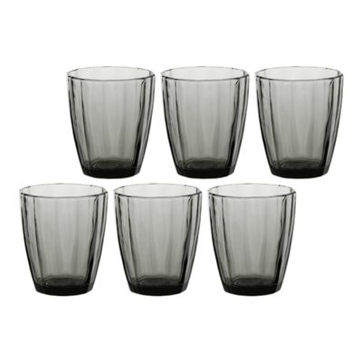 Set 6 Bicchiere acqua Amami smoke - Rose &amp; tulipani