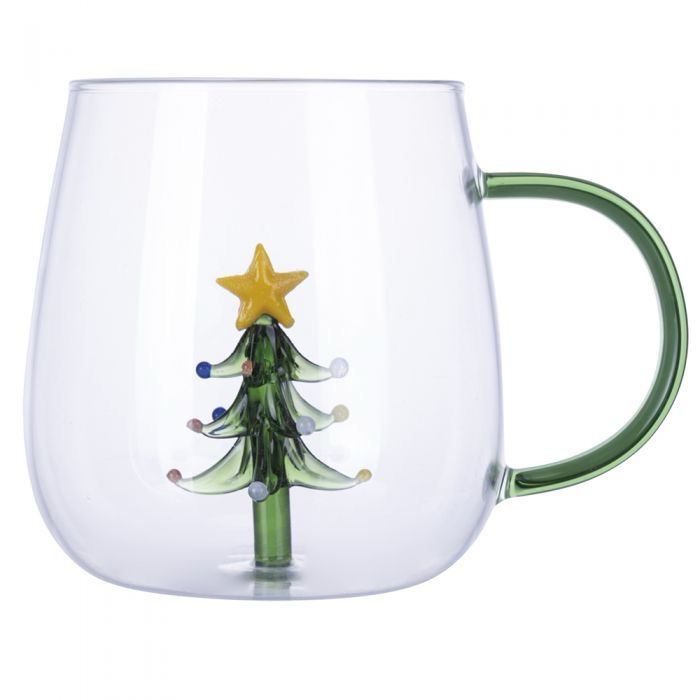 Bicchieri con manico vetro borosilicato - Albero 350ML