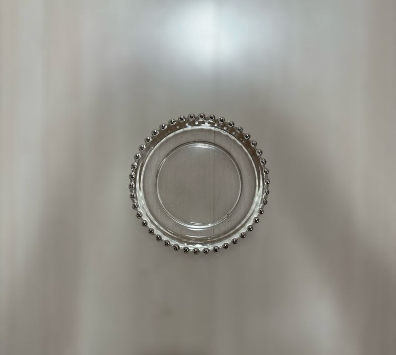 Set 6 piattini pane cm.16 Clear Pearl argento - Fade