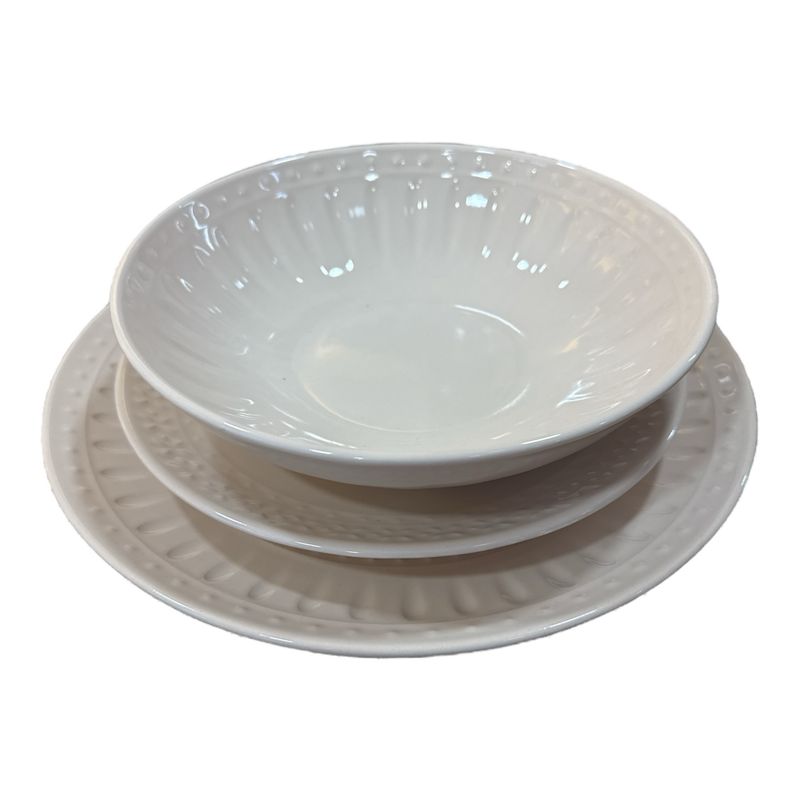 Madrigal crema- servizio piatti 18 pezzi Galbiati