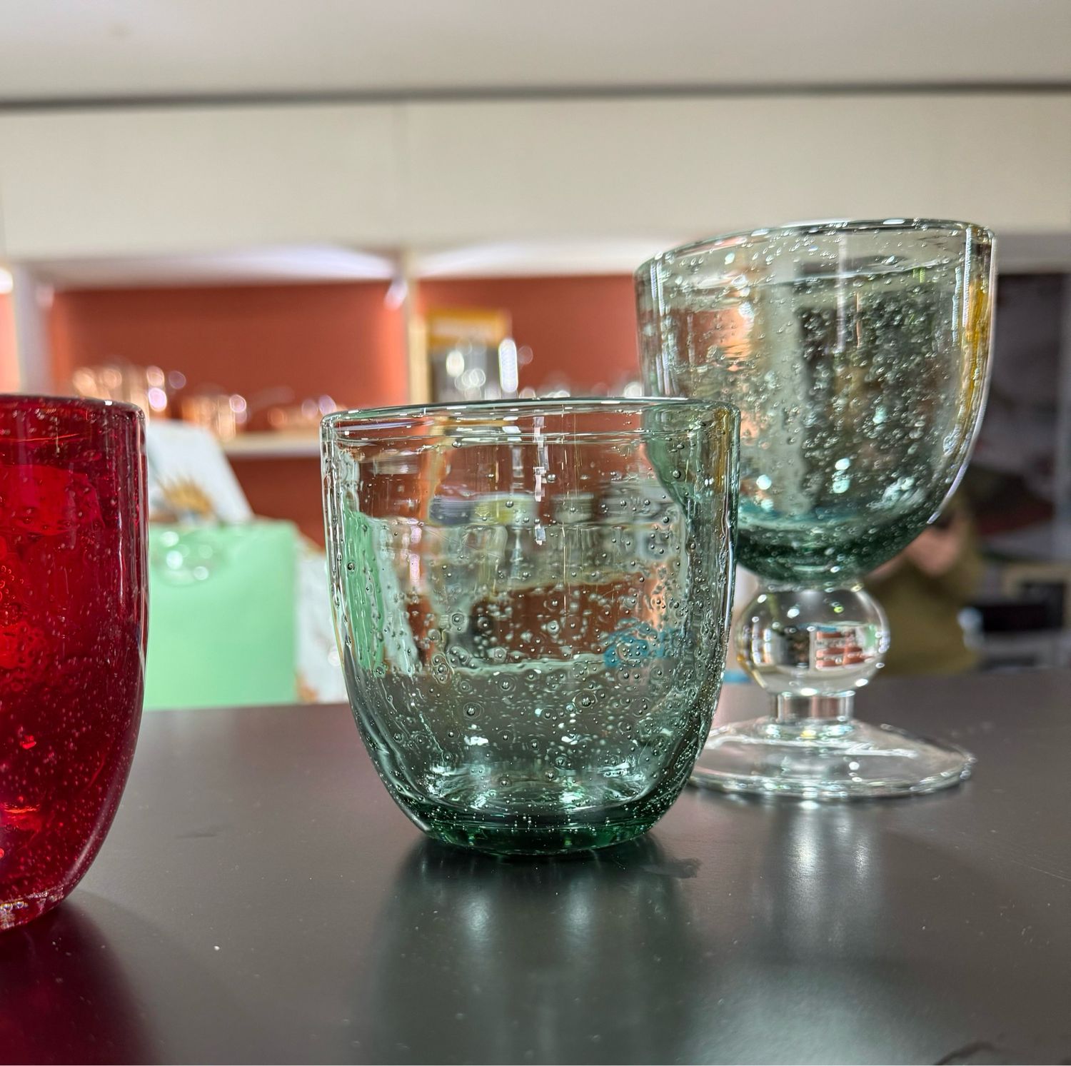 Bubbles Onlylux - set 6 bicchieri acqua petrolio