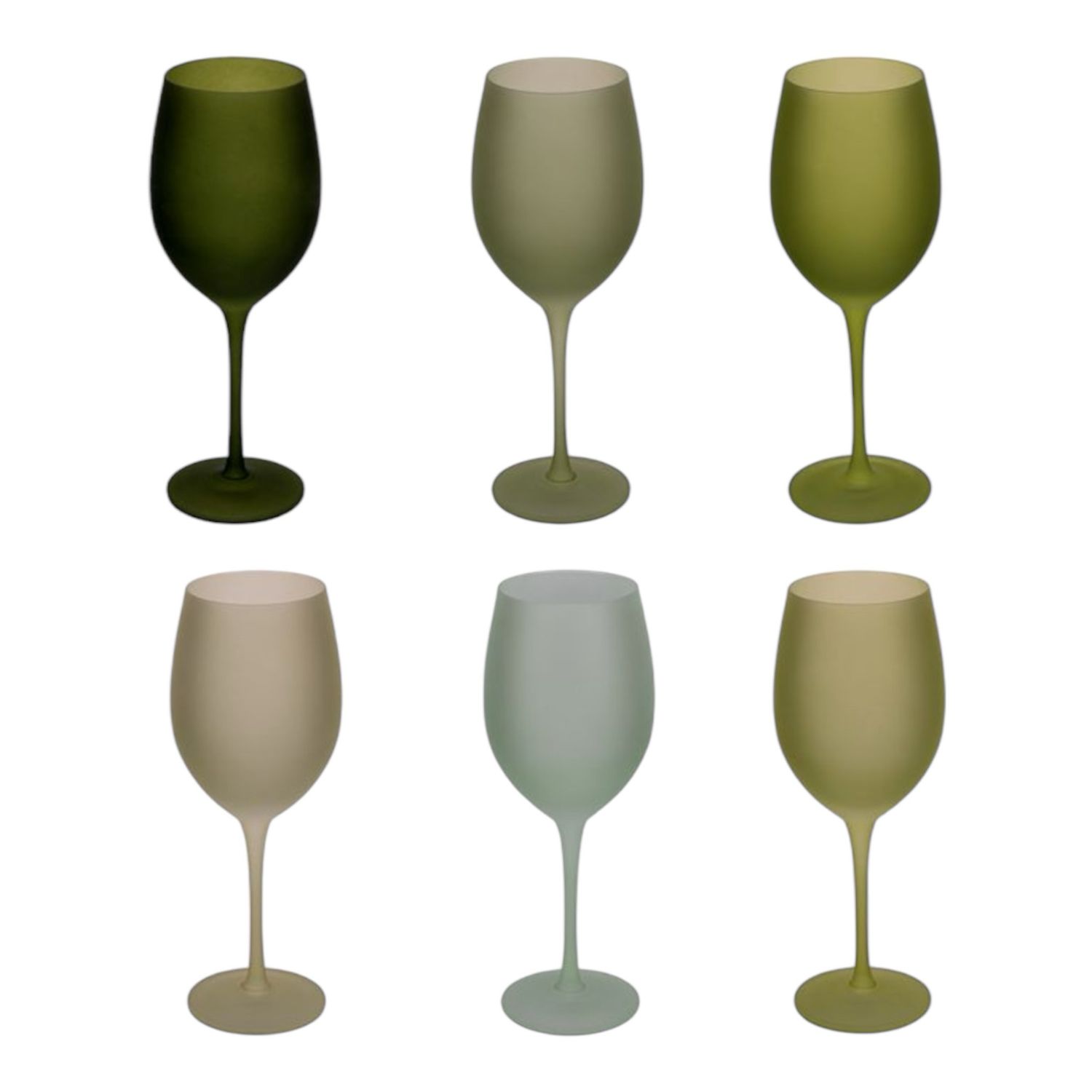 Set 6 calici vino Happy Hour Greenery - Villa D’Este