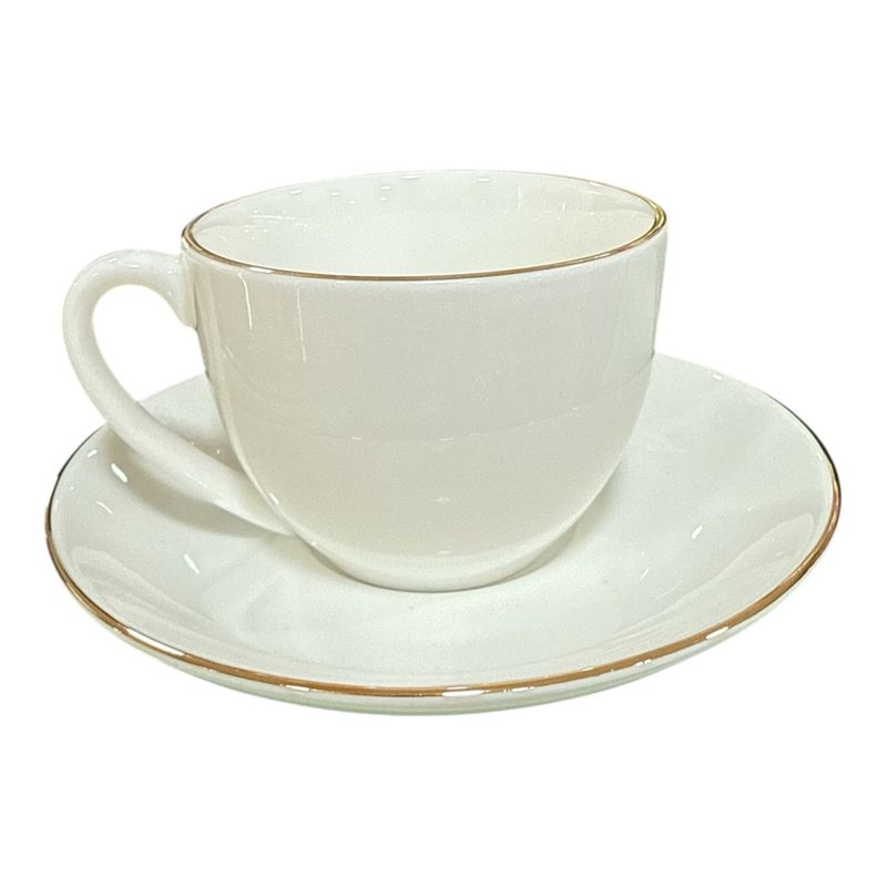 Set 4 tazzine caffe con piattino - White Gold Maxwell &amp; Williams 