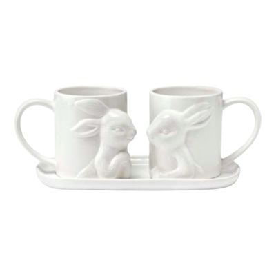 Set 2 tazze con vassoio - Bunny Fade