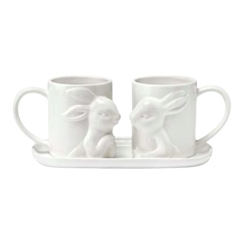 Set 2 tazze con vassoio - Bunny Fade