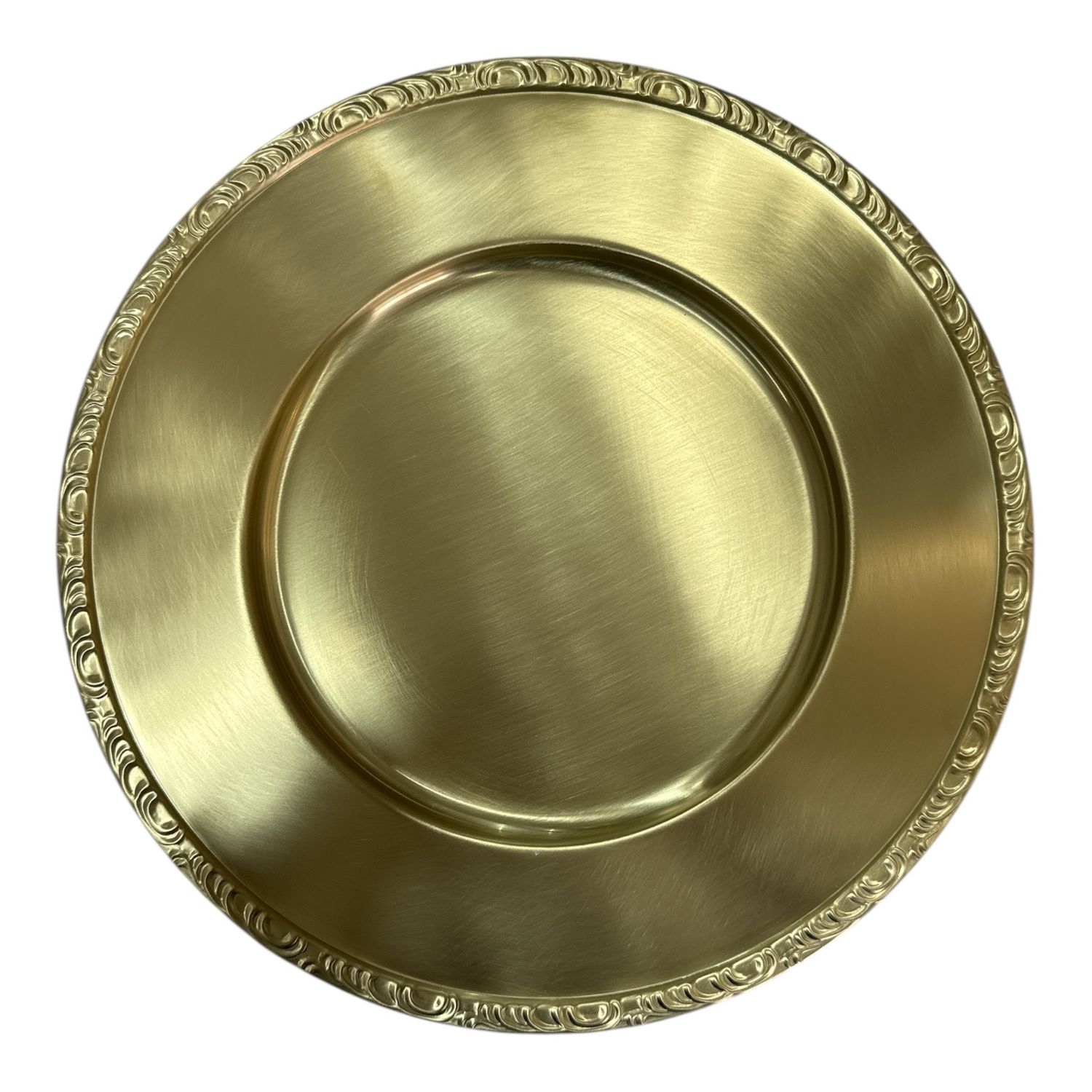 Sottopiatto PVD cm.32,5 oro satinato - Barocco Mepra 