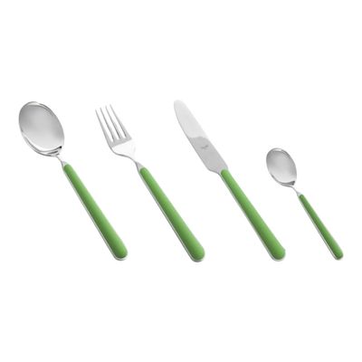 Servizio posate 24 pezzi - Fantasia verde mela Mepra