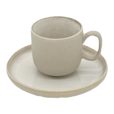 Set 6 tazze caffe con piattino - Arpeggio Avorio Rose e Tulipani