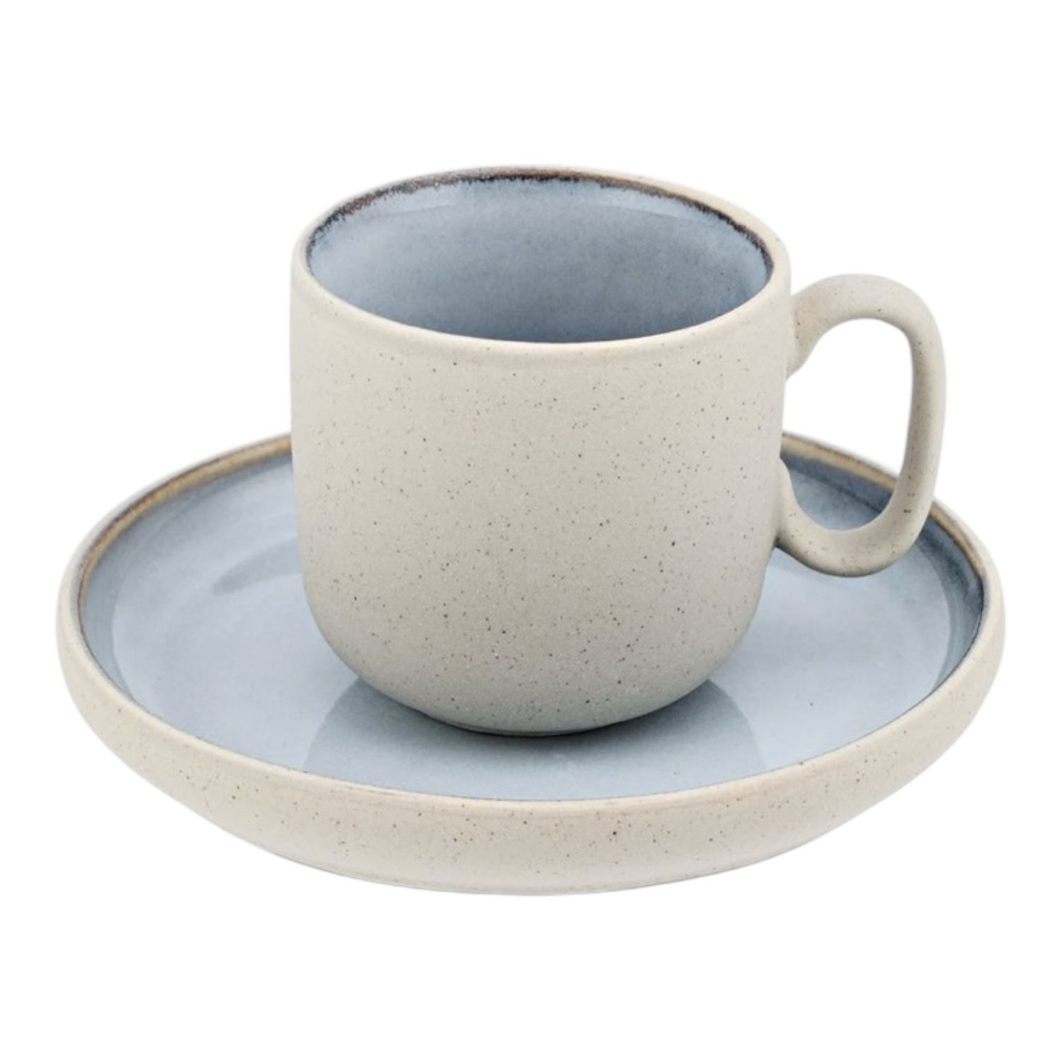 Set 6 tazze caffe con piattino - Arpeggio Ceruleo Rose e Tulipani 