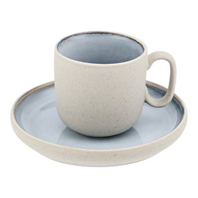 Set 6 tazze caffe con piattino - Arpeggio Ceruleo Rose e Tulipani 