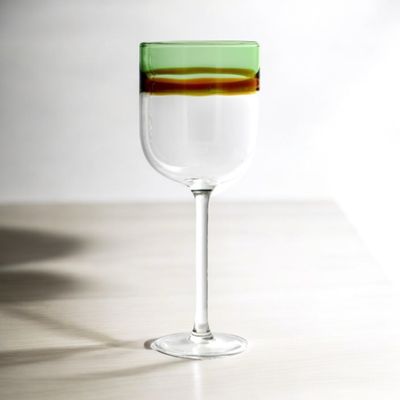 Set 6 calici vino Aria verde 260ml - La Porcellana Bianca 