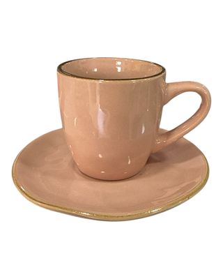 Set 6 tazze caffe - Concerto rosa cipria Rose e Tulipani