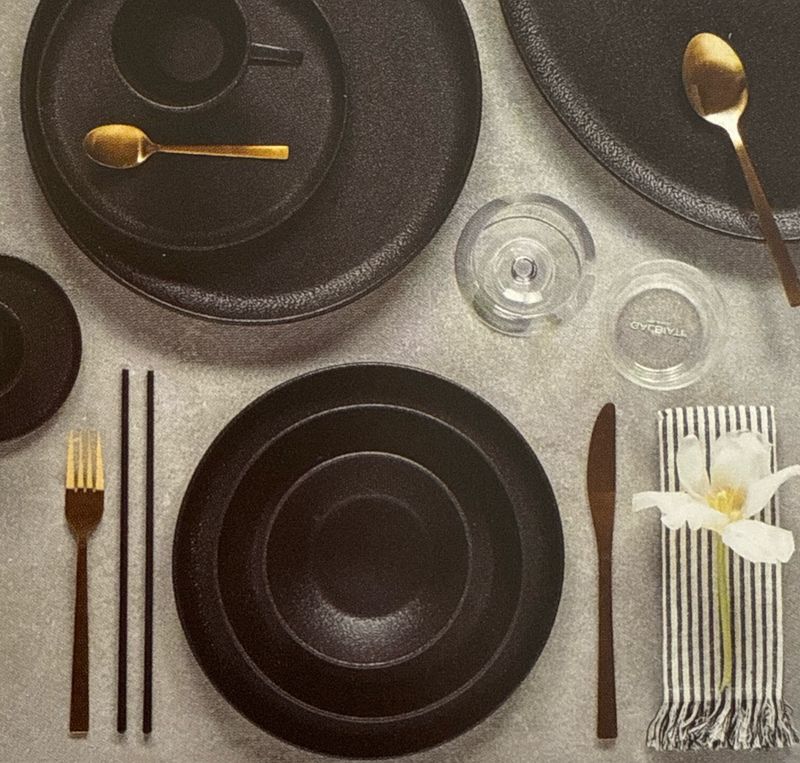 Servizio piatti 39 pezzi - FUSION NERO Galbiati